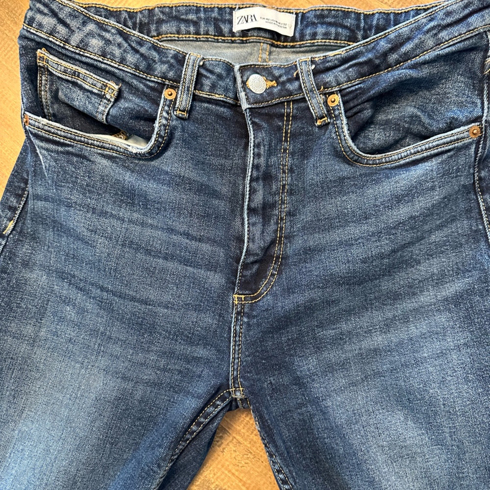 Zara crop denim